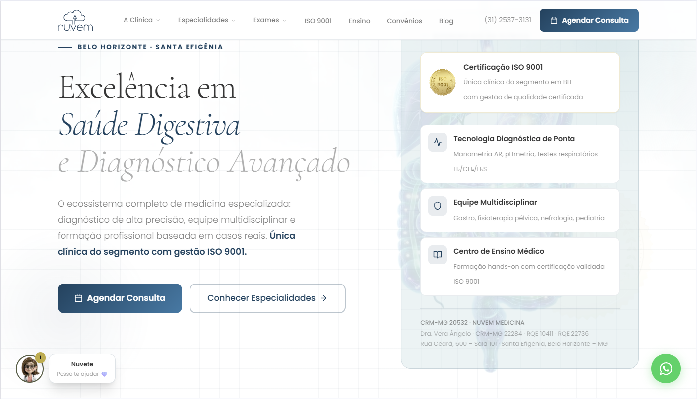Site Nuvem Medicina